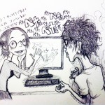 せなの絵日記：「俺のスクリーンにふれるな！」
