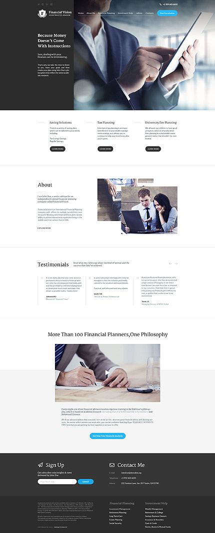         Financial Consultant WordPress Theme    