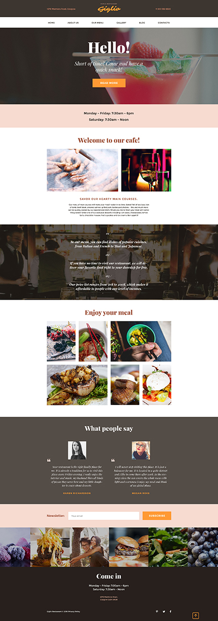         Cafe WP Theme    